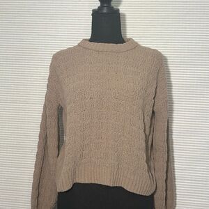 Hippie Rose Tan Cable Knit Sweater
